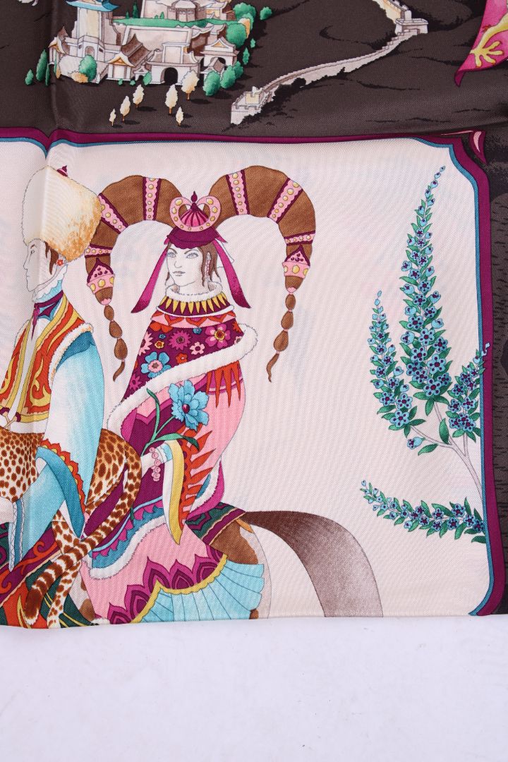 Salvatore Ferragamo Silk Print Scarf Multicoloured