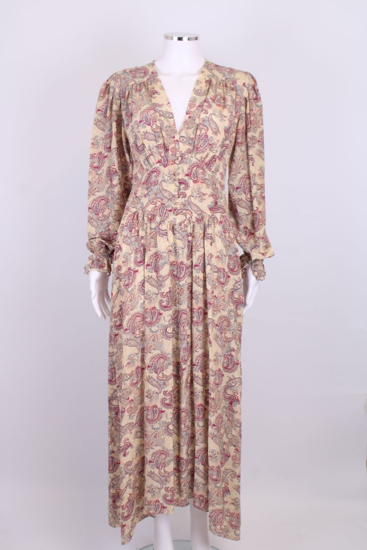 Zimmermann S/S Paisley Print Dress Taupe/ Purple S