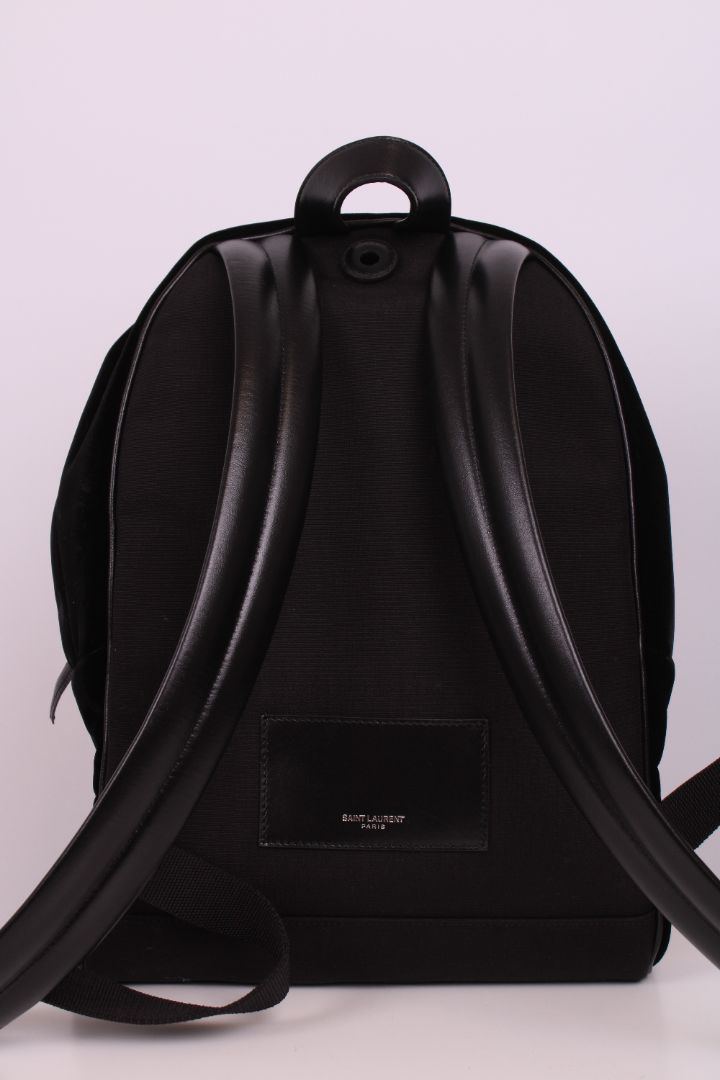 Saint Laurent Velvet City Backpack Black
