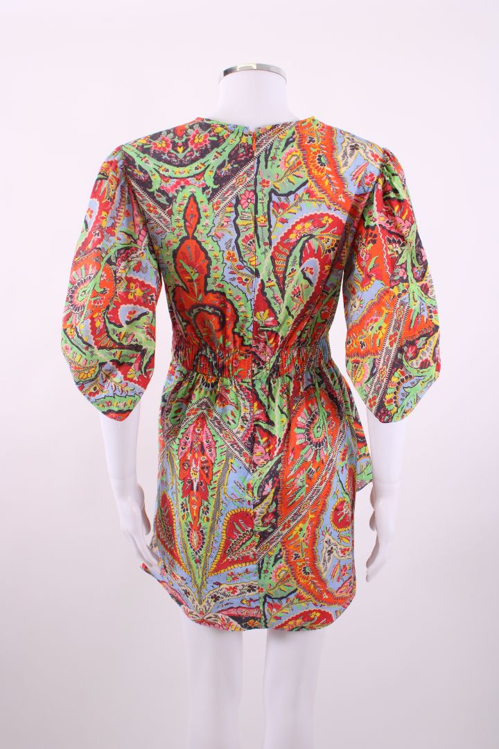 Rhode Puff Sleeve Mini Dress Multi S