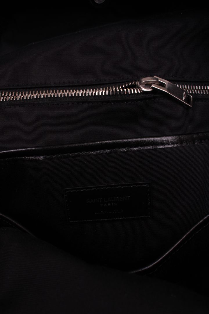 Saint Laurent Velvet City Backpack Black