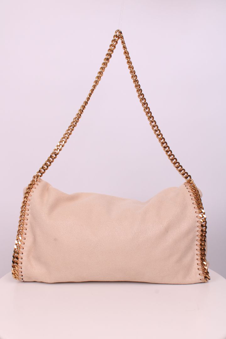 Stella McCartney Falabella Fold Over Tote Bag Beige/ Gold