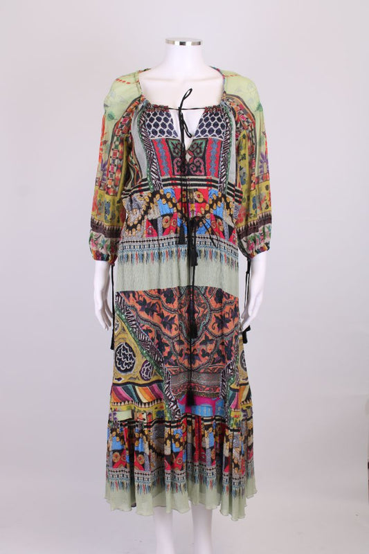 Etro L/S Print Dress Multi Coloured 10