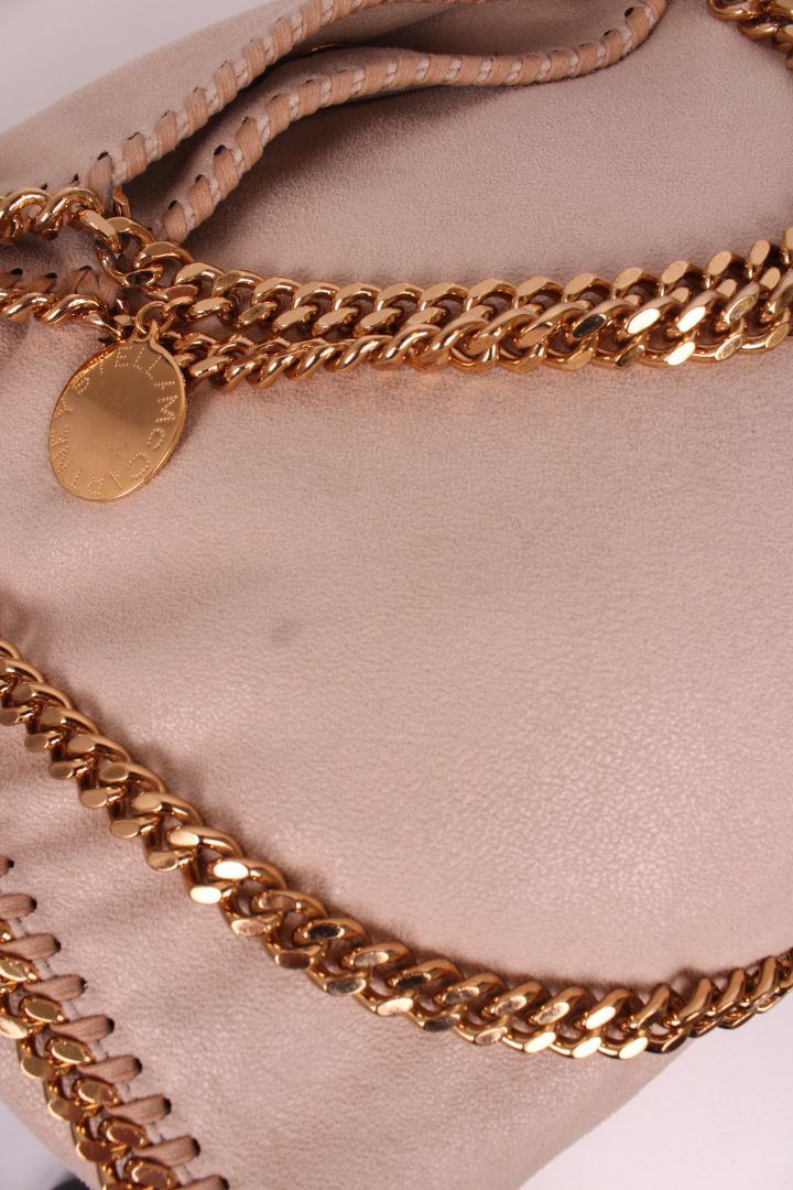 Stella McCartney Falabella Fold Over Tote Bag Beige/ Gold