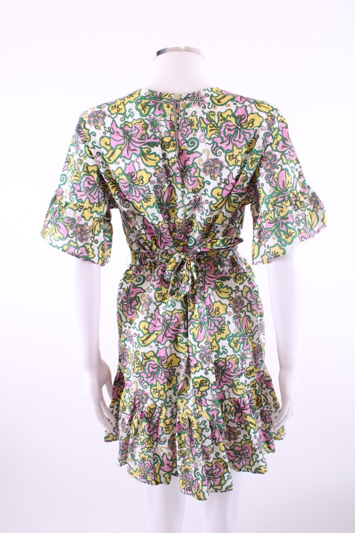 Heidi Klein X Liberty S/S Floral Mini Dress White/ Yellow XS
