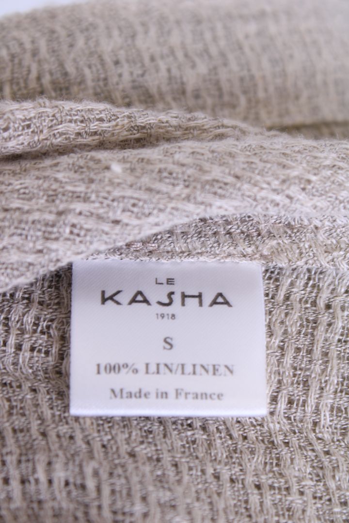 Le Kasha Halter Neck Split Dress Grey S