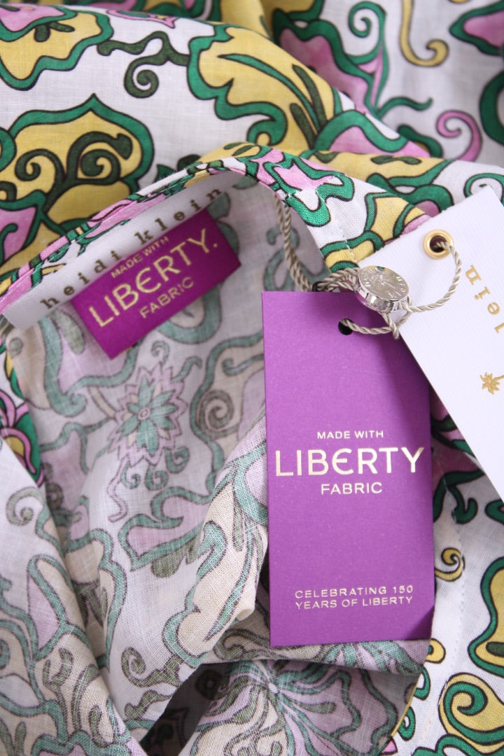 Heidi Klein X Liberty S/S Floral Mini Dress White/ Yellow XS