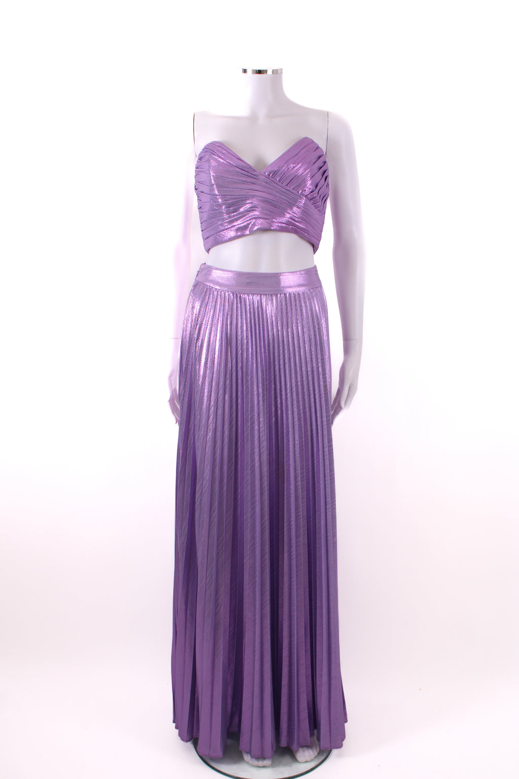 Retrofete Pleated Top/ Skirt Co-ord Lilac XS/S