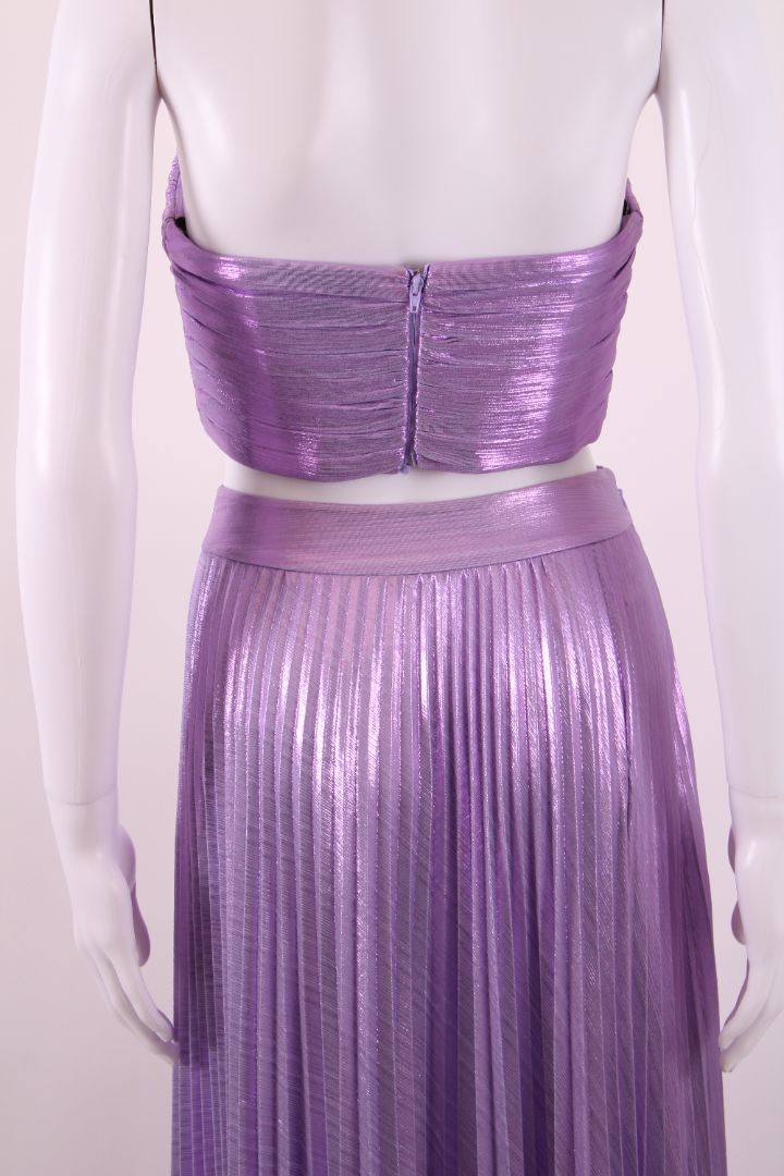 Retrofete Pleated Top/ Skirt Co-ord Lilac XS/S