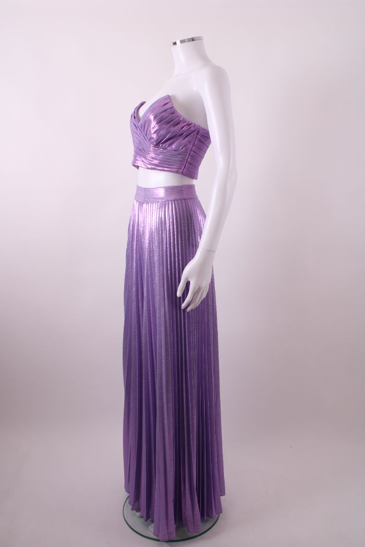 Retrofete Pleated Top/ Skirt Co-ord Lilac XS/S