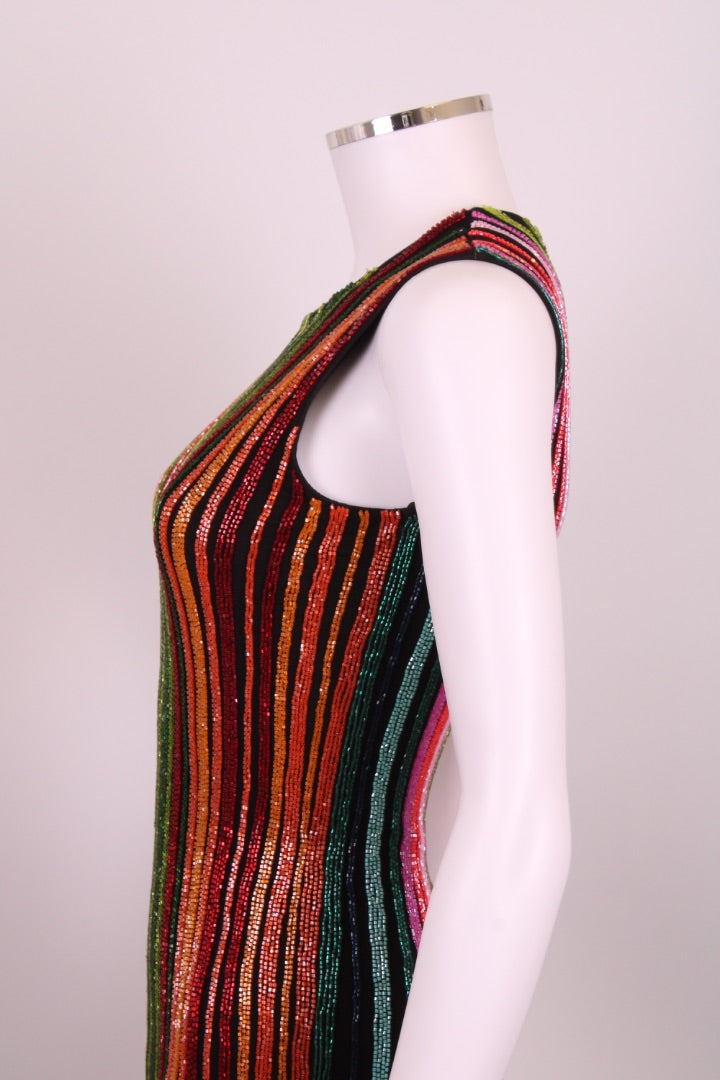 Balmain Sequin Mini Dress Black XS