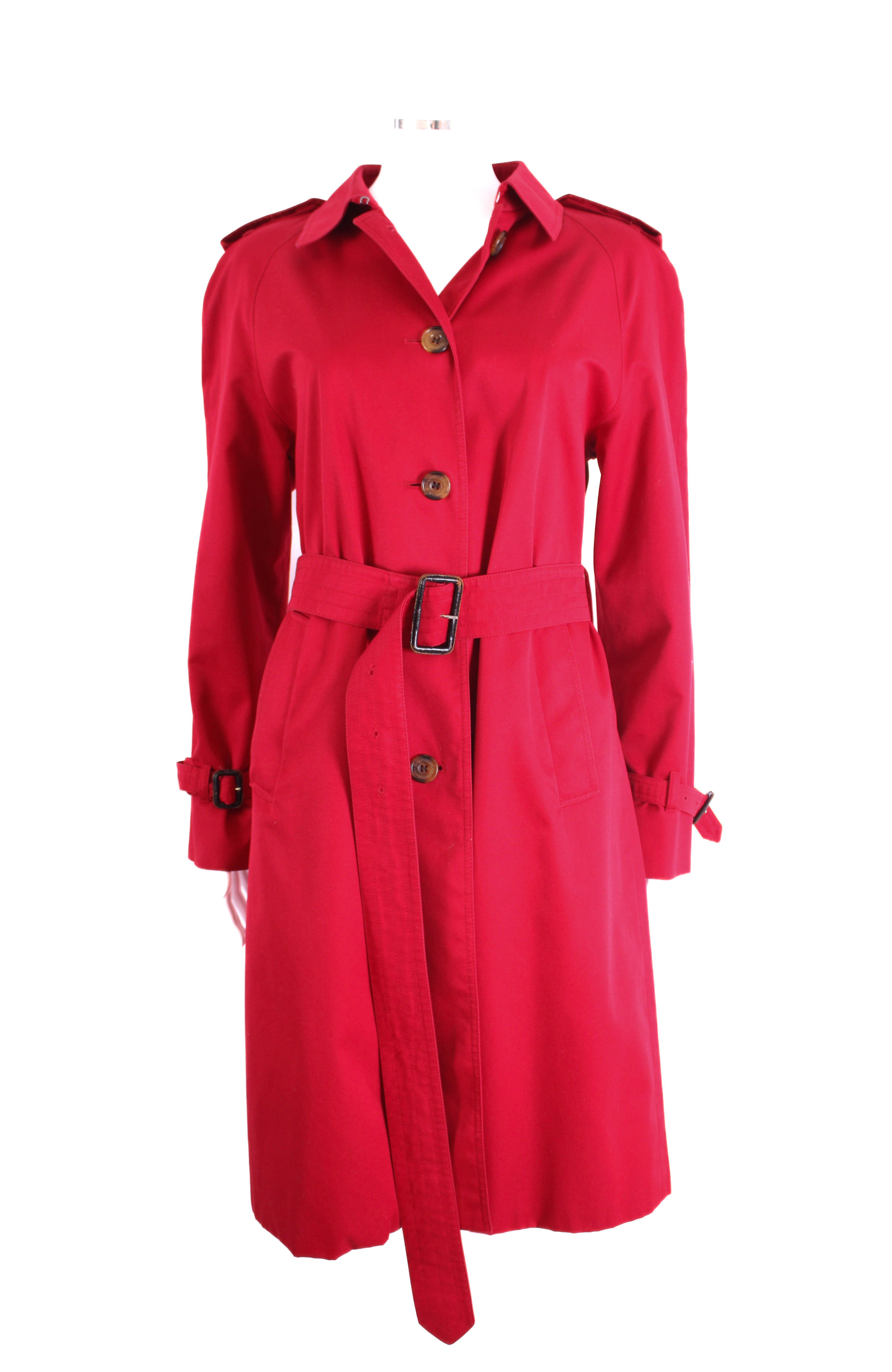 Aquascutum Trench Coat Red 12