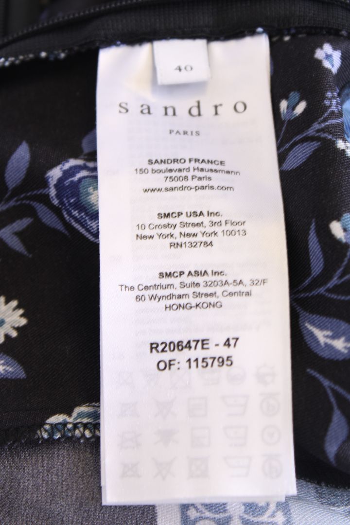 Sandro Dress Blue Floral 12