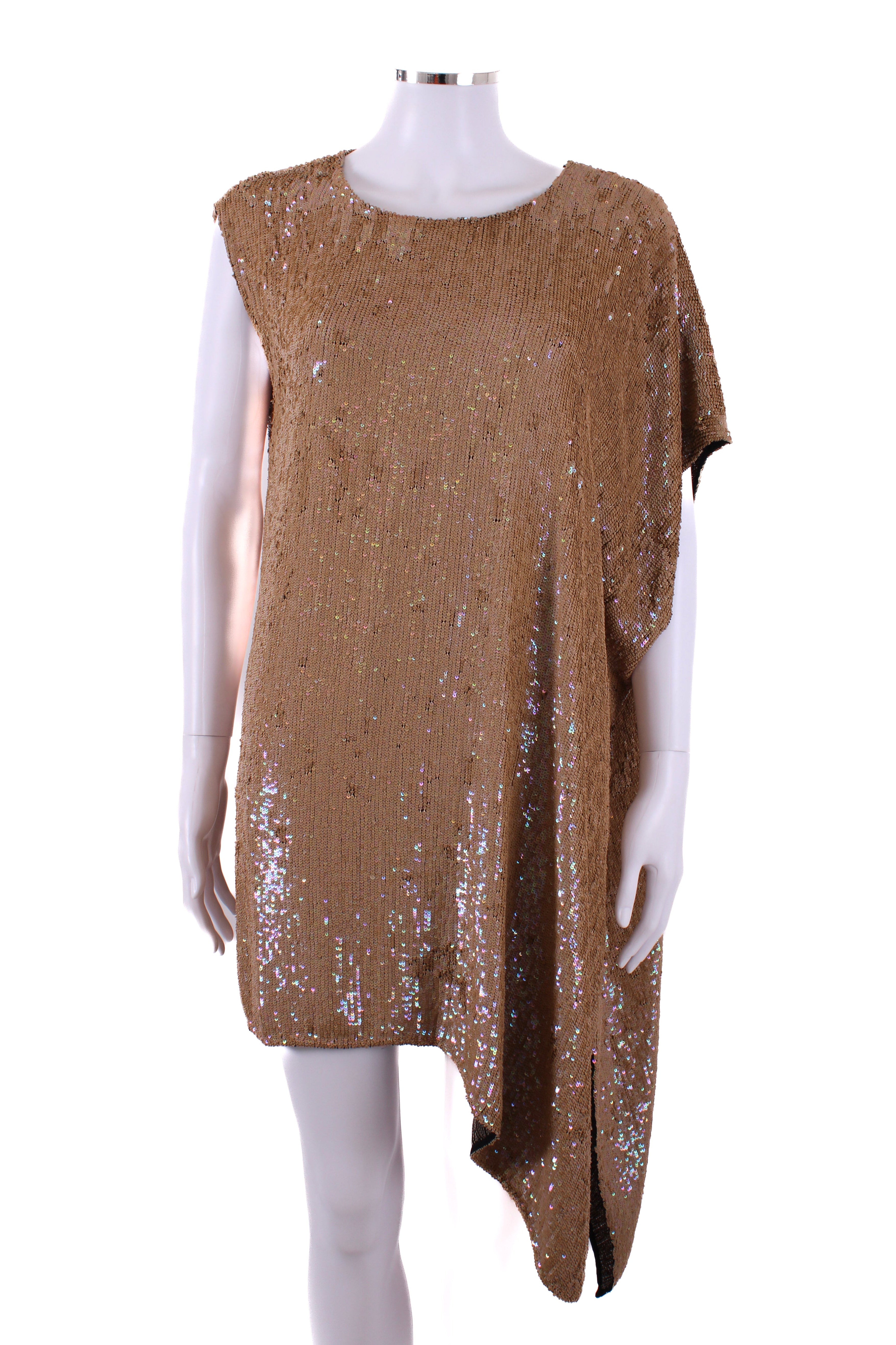 3.1 Phillip Lim S/S Sequin Dress Gold O/S