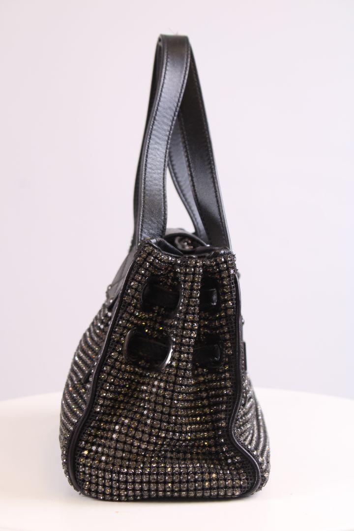 Jimmy Choo Swarovski Crystals Handbag Black