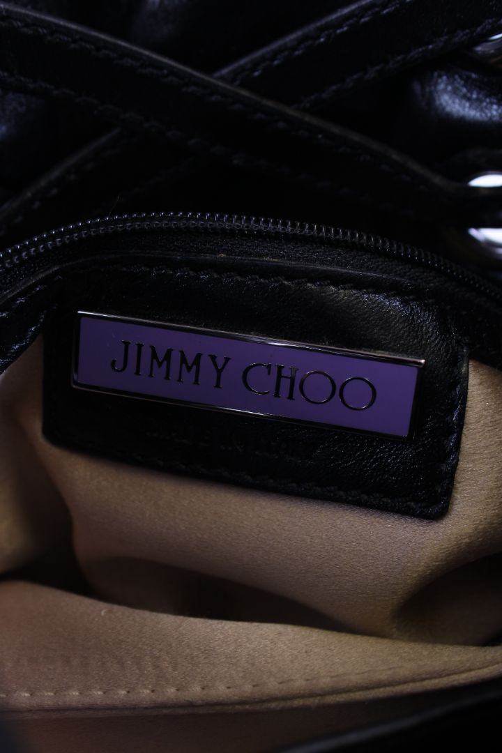 Jimmy Choo Swarovski Crystals Handbag Black