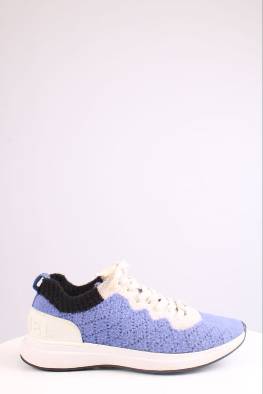 Chanel Knit Trainers Blue/ White 38