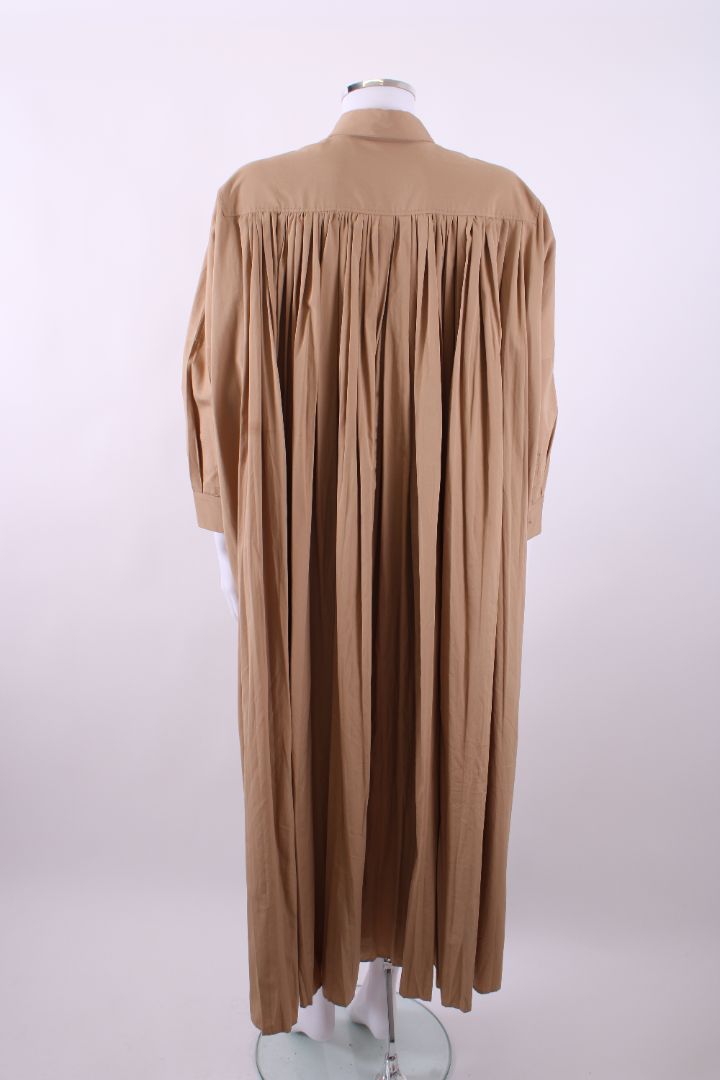 Jil Sander L/S Pleat Back Shirt Dress Beige 8