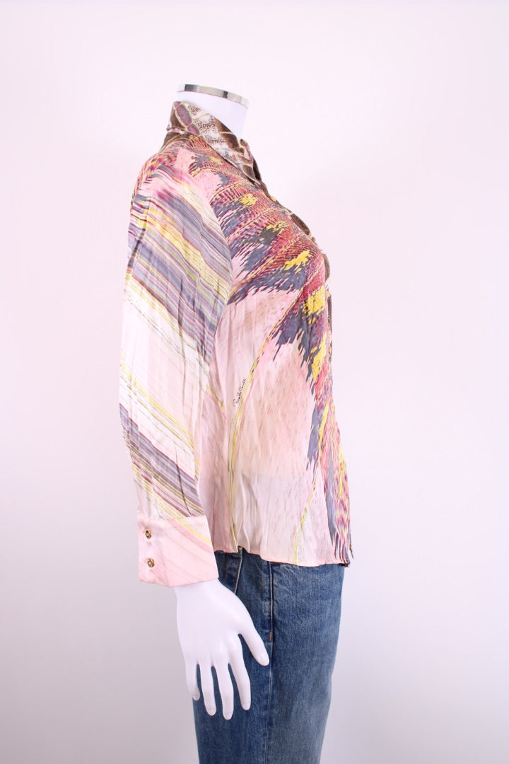 Roberto Cavalli L/S Print Shirt Pink/ Yellow M