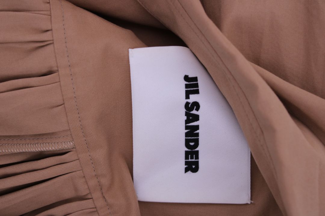 Jil Sander L/S Pleat Back Shirt Dress Beige 8