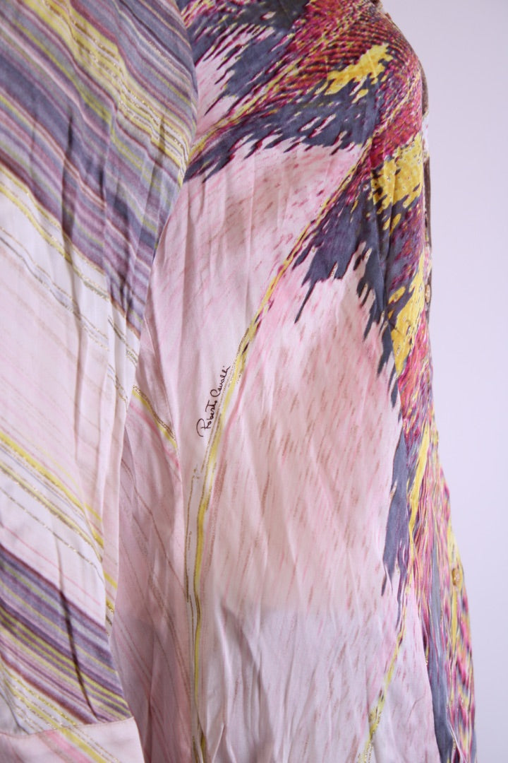 Roberto Cavalli L/S Print Shirt Pink/ Yellow M