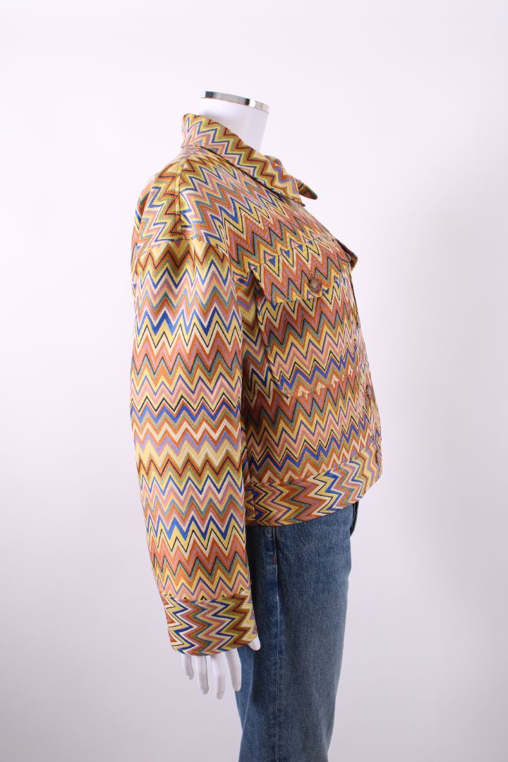 Sezane Zig Zag Jacket Yellow/ Blue 8