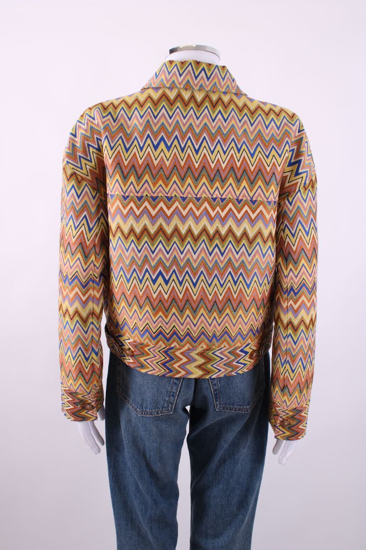 Sezane Zig Zag Jacket Yellow/ Blue 8
