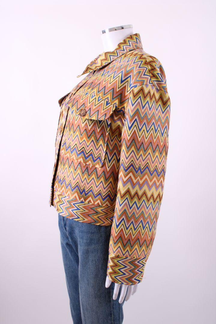 Sezane Zig Zag Jacket Yellow/ Blue 8