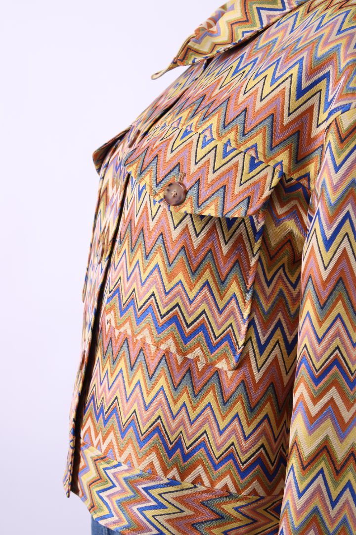Sezane Zig Zag Jacket Yellow/ Blue 8