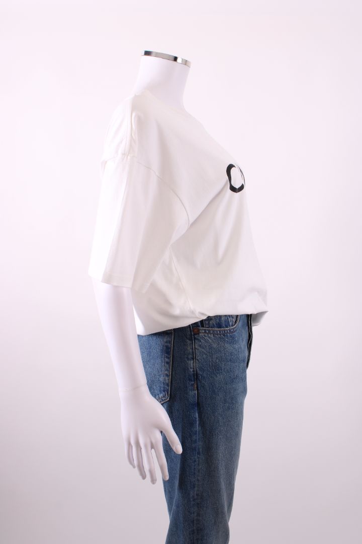 Celine Logo T-shirt White/ Black L