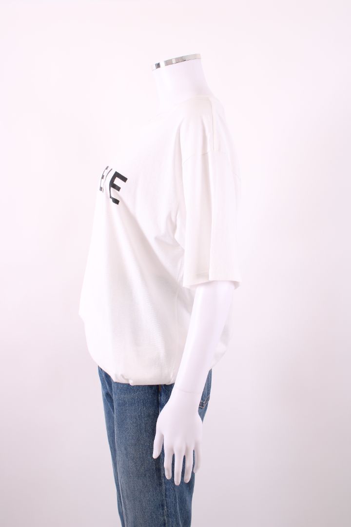 Celine Logo T-shirt White/ Black L