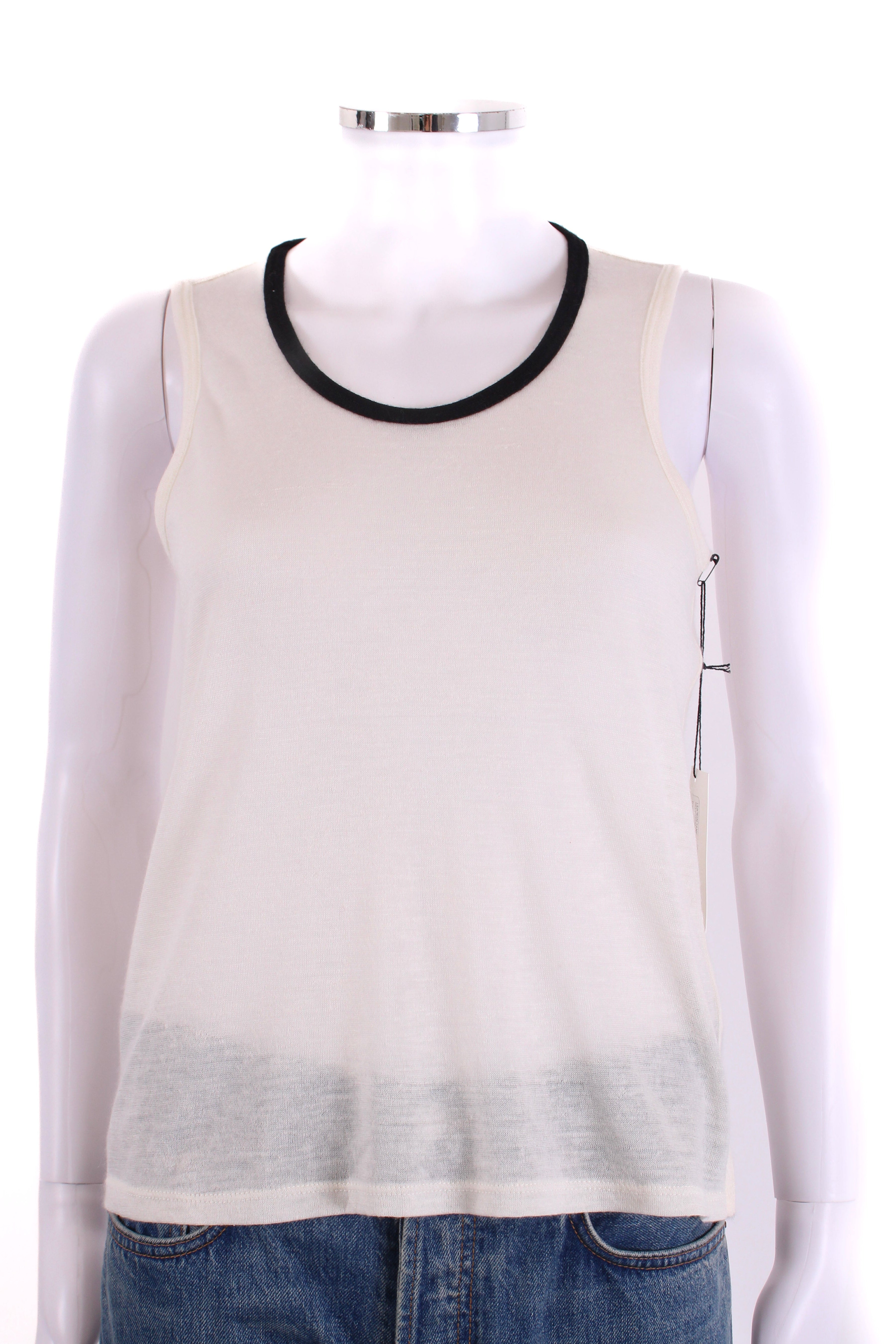 Frances De Lourdes Cashmere & Silk Vest White XS