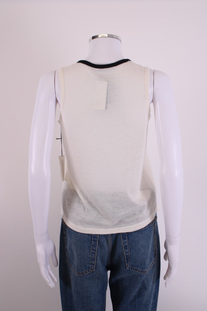 Frances De Lourdes Cashmere & Silk Vest White XS