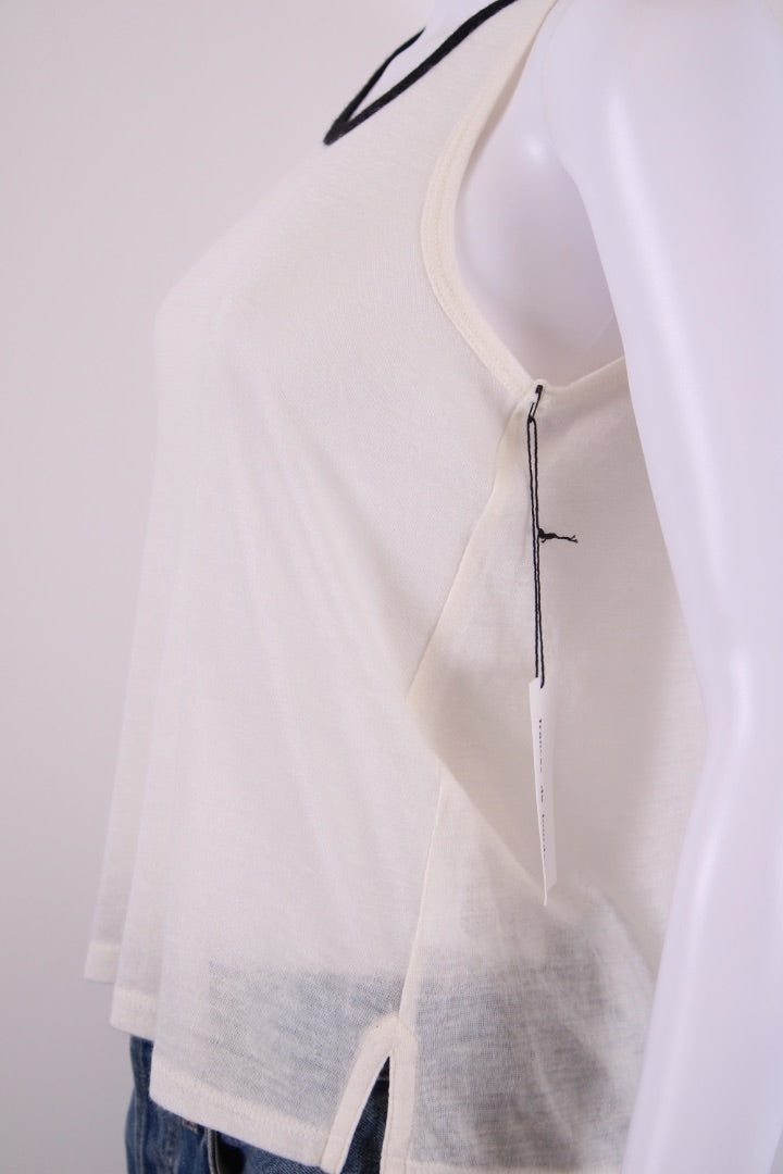 Frances De Lourdes Cashmere & Silk Vest White XS