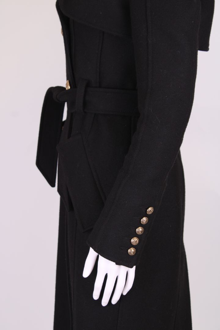 Balmin Double Breasted Button Coat Black M