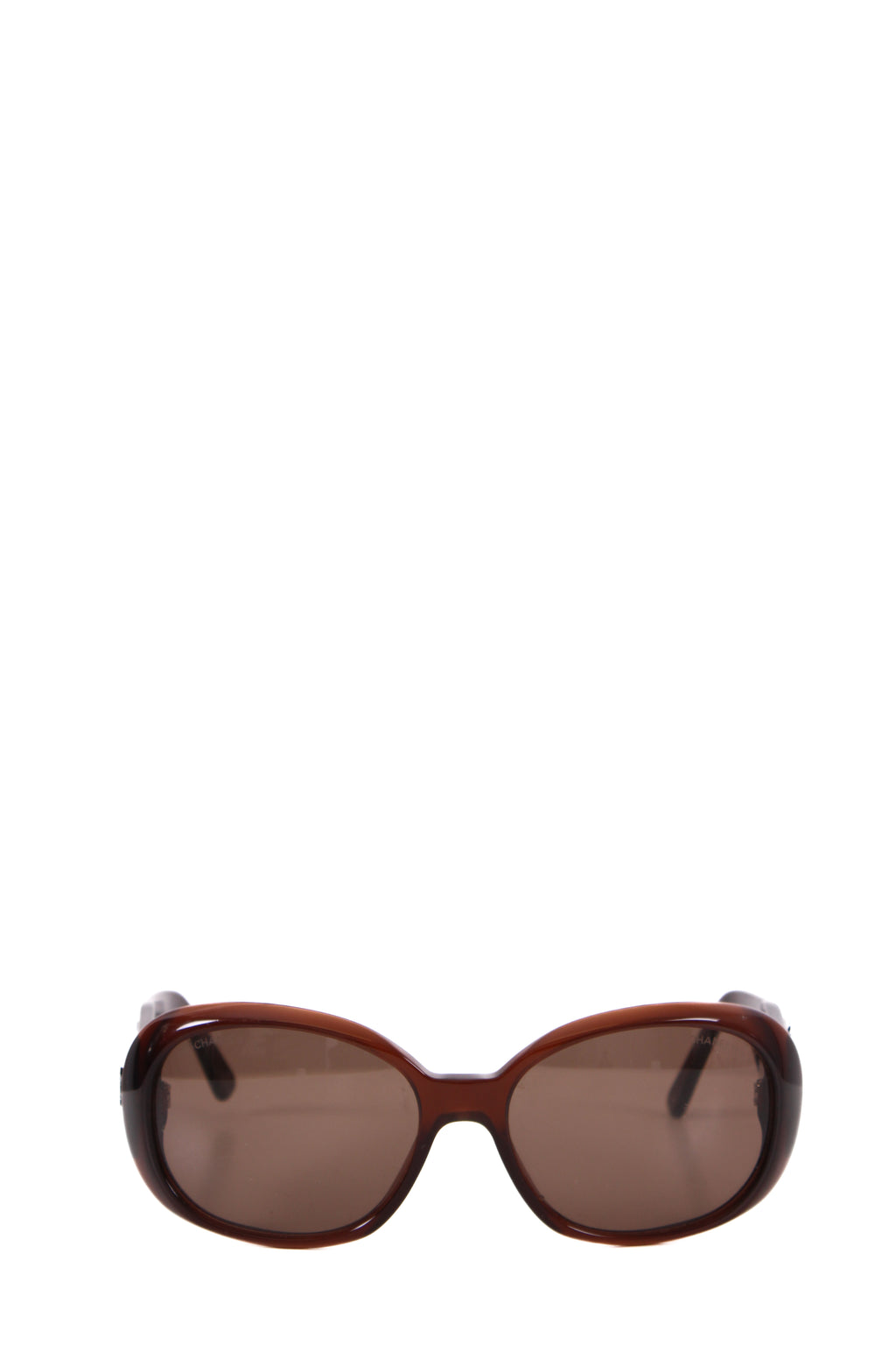 Chanel Camelia Flower Detail Sunglasses Brown