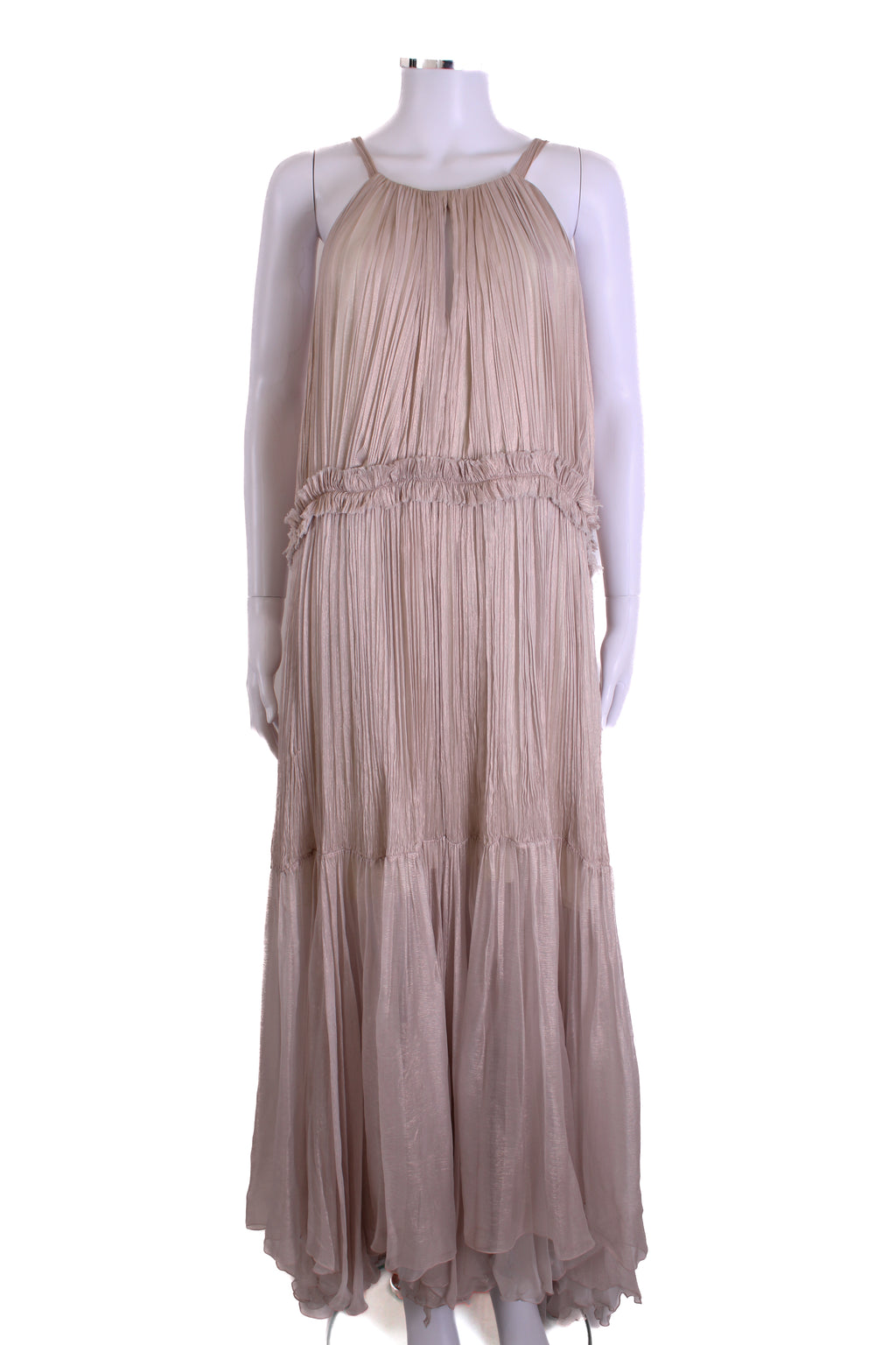 Maria Lucia Hohan S/S Maella Pleated Dress Pink Shimmer 10