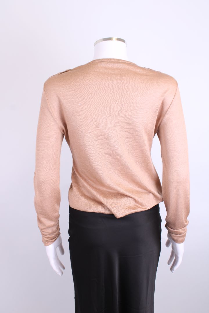 Balmain L/S Button Top Beige 10