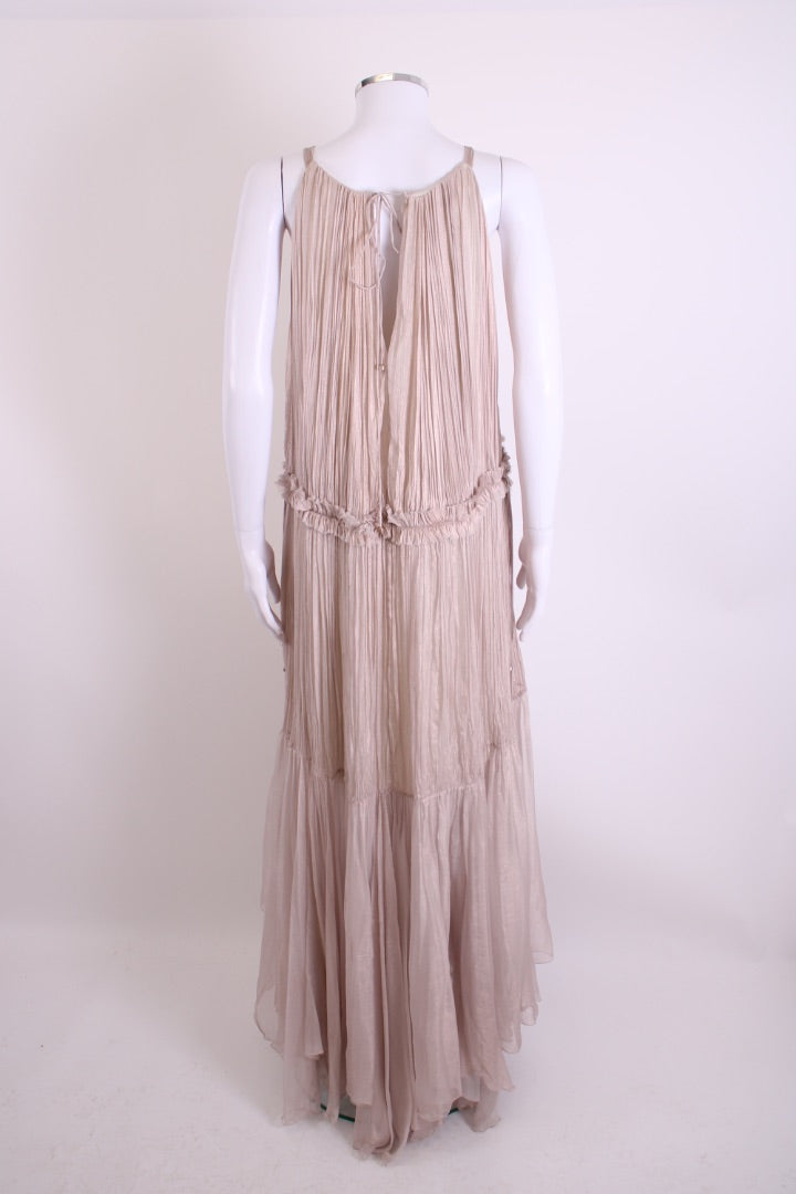 Maria Lucia Hohan S/S Maella Pleated Dress Pink Shimmer 10