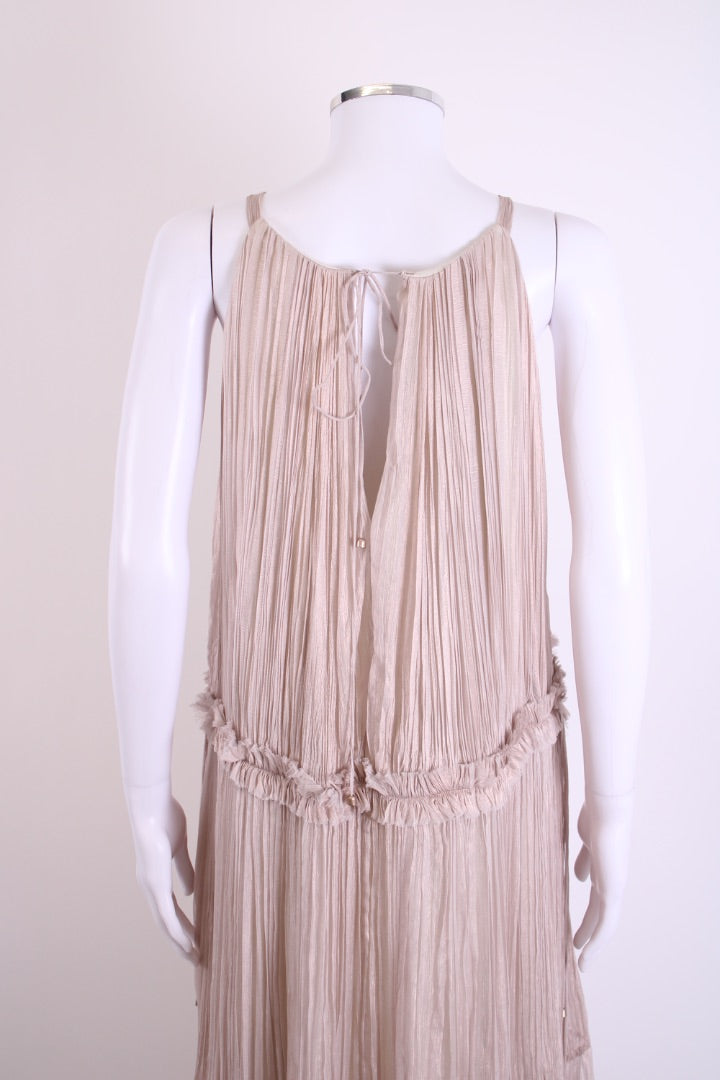 Maria Lucia Hohan S/S Maella Pleated Dress Pink Shimmer 10