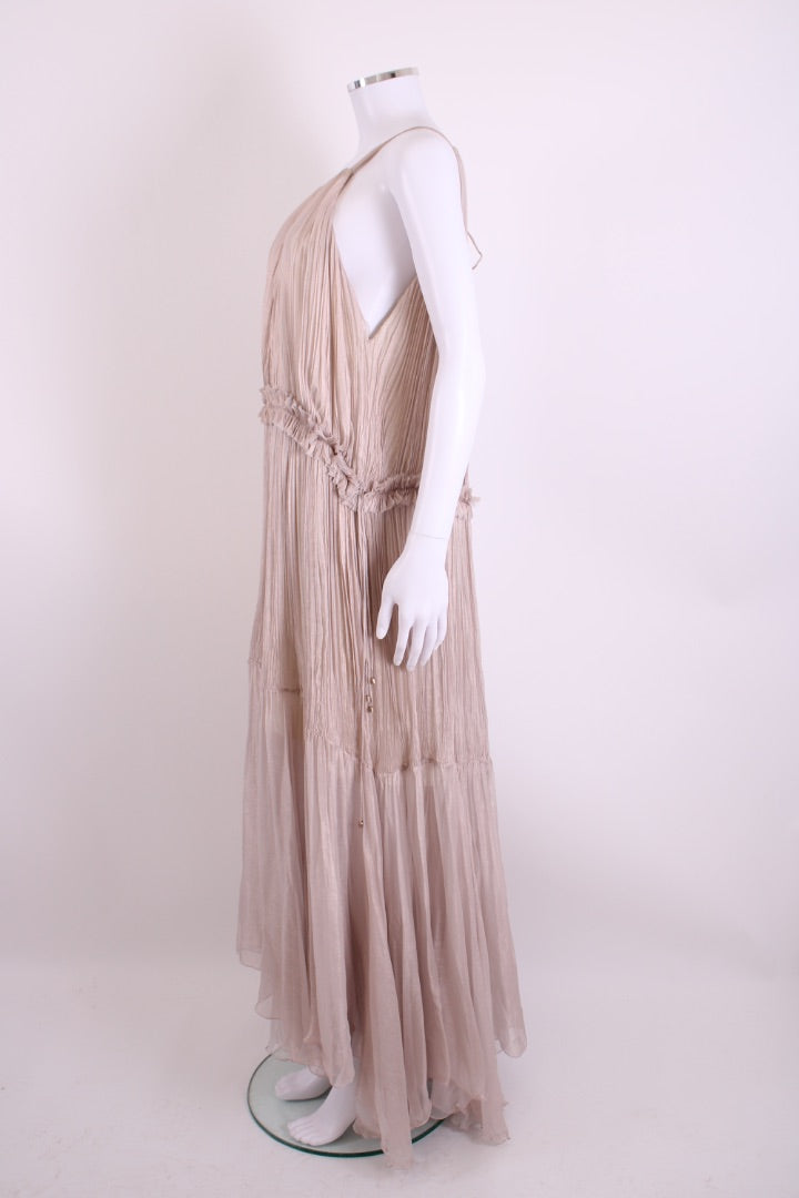 Maria Lucia Hohan S/S Maella Pleated Dress Pink Shimmer 10