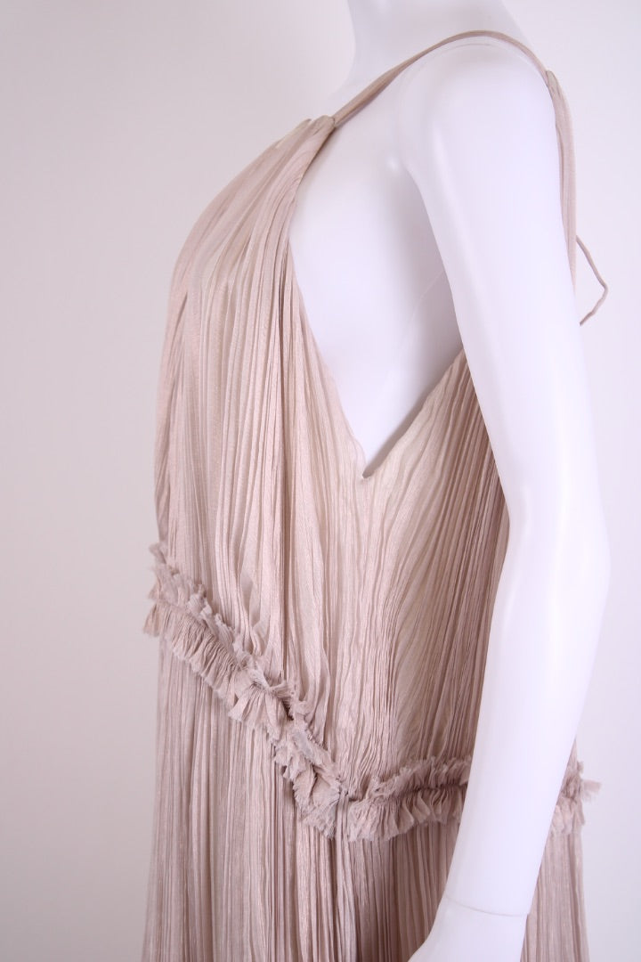 Maria Lucia Hohan S/S Maella Pleated Dress Pink Shimmer 10