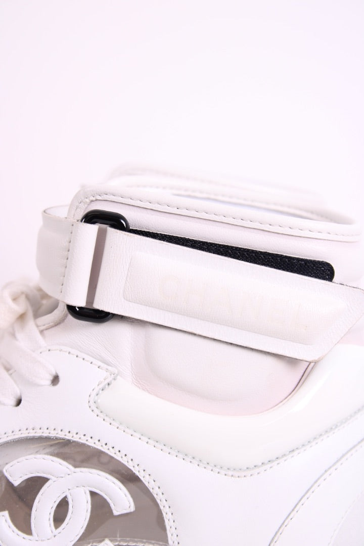 Chanel High Top PVC Trainers White 36
