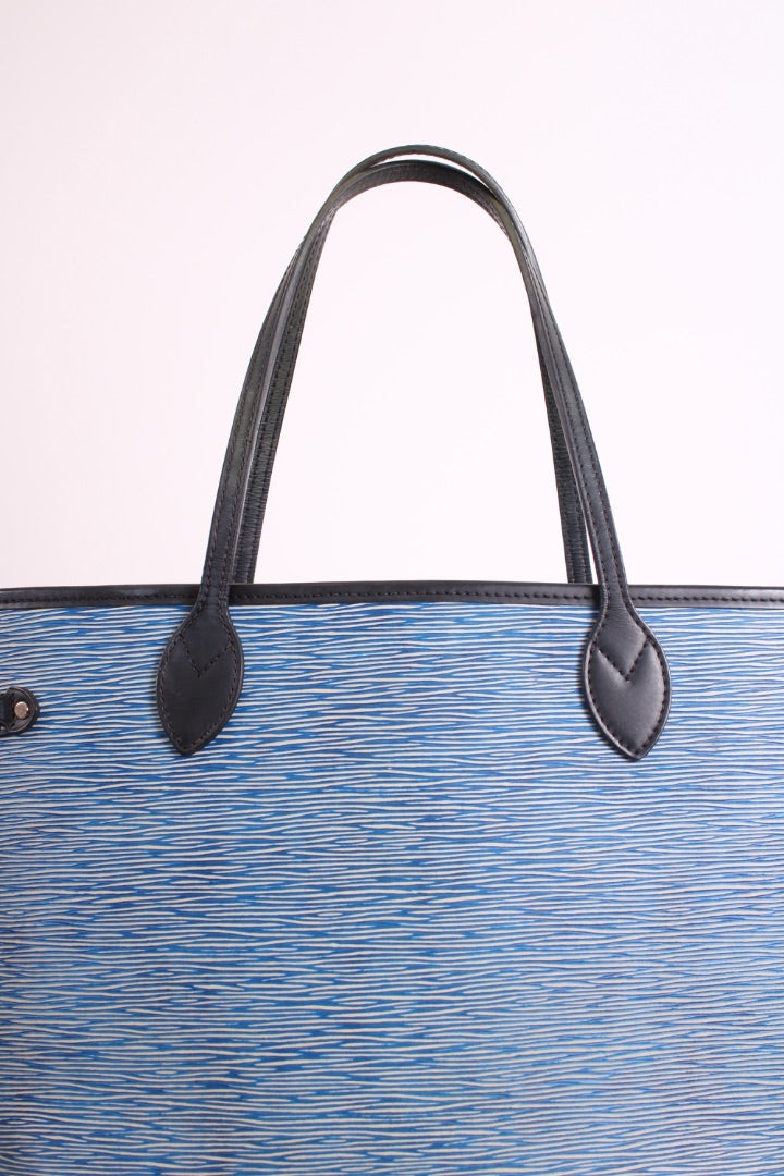 Louis Vuitton Epi Neverfull Tote Denim Blue