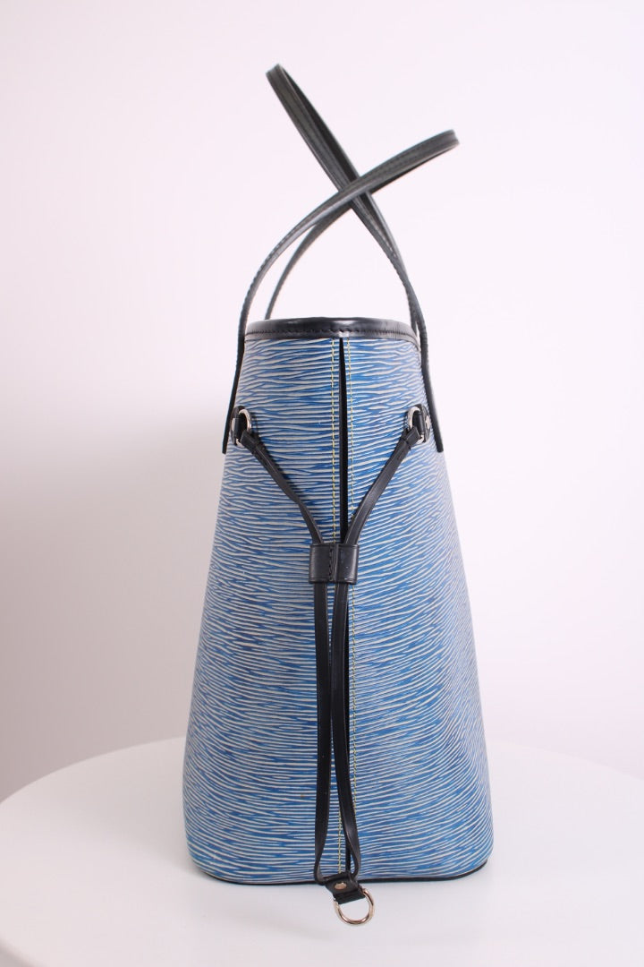 Louis Vuitton Epi Neverfull Tote Denim Blue