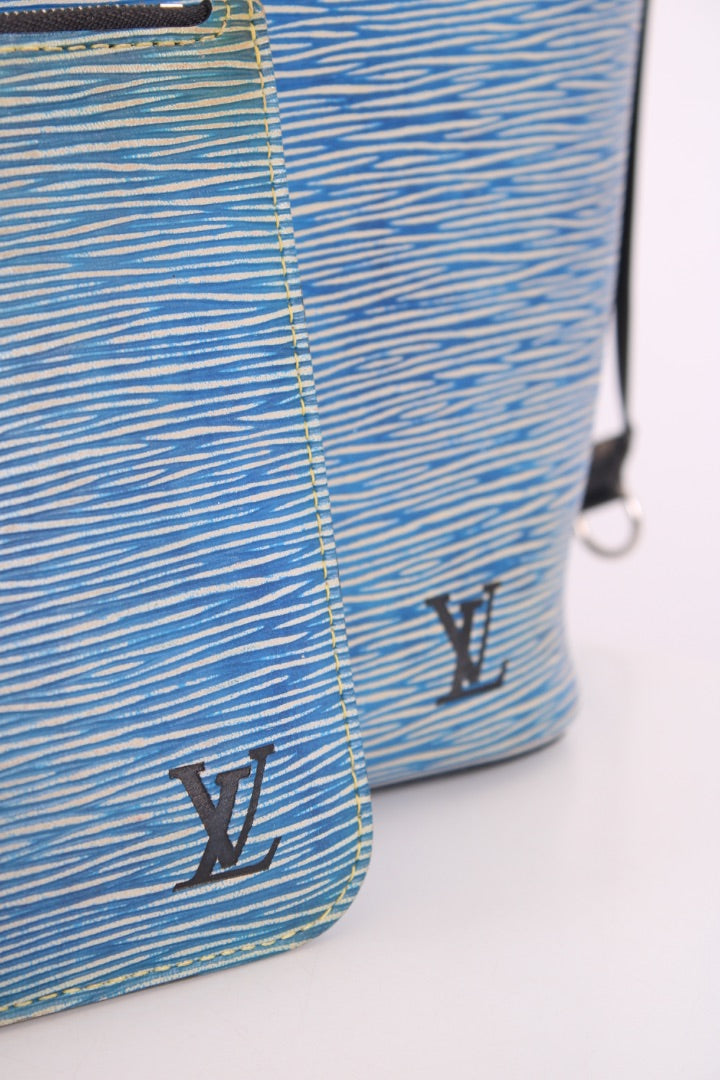 Louis Vuitton Epi Neverfull Tote Denim Blue