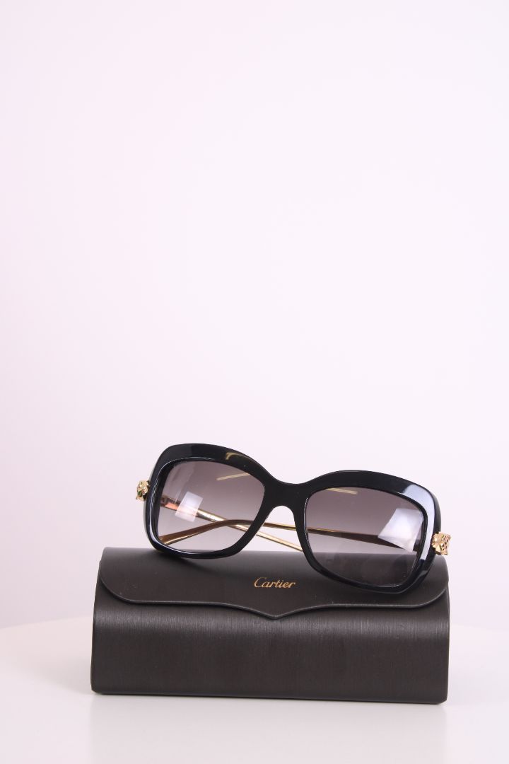 Cartier Panther Side Sunglasses Black