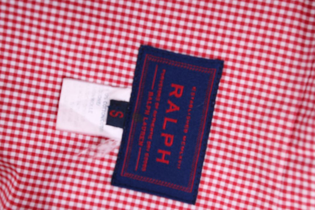 Ralph Gingham Trench Overcoat Red/White S