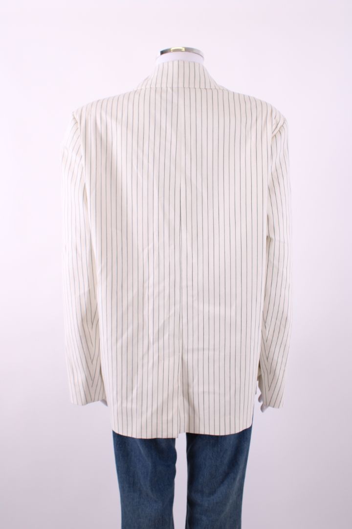 Levate Room Graham Pinstripe Blazer White/ Black 40