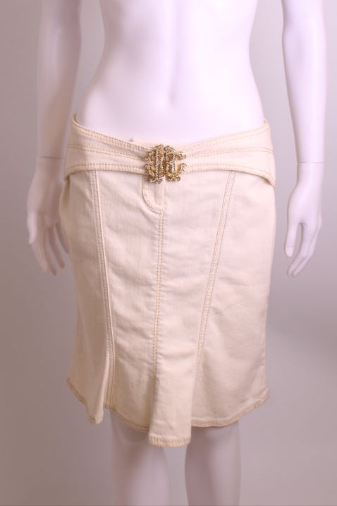 Roberto Cavalli Skirt Cream S